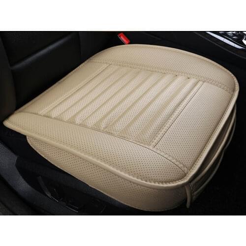 Leather Car Seat Cover Cushion Bamboo Charcoal Single Driver For Granta Chery KIA Mazda Toyota Polo NISSAN Gelly Mitsubishi BYD