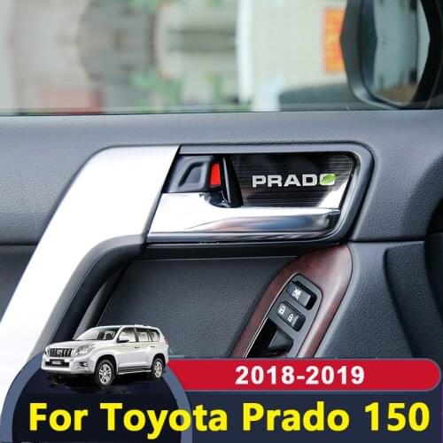 Stainless Steel Car Inner Door Bowl Covers Trims Sticker interior moulding For Toyota Land Cruiser Prado 150 2010-2017 2018 2019