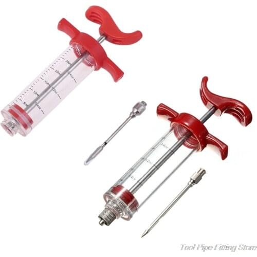 Spice Syringe Marinade Injector Flavor Syringe Cooking Meat Poultry Turkey Chicken Kitchen BBQ Tool F17 21 Dropshipping