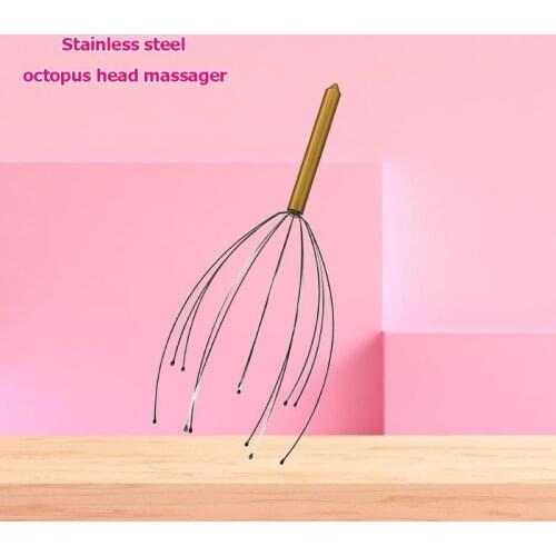 1Pcs Head Massager Neck Massage Octopus Scalp Stress Relax Spa Healing Alloy for Dropshipping