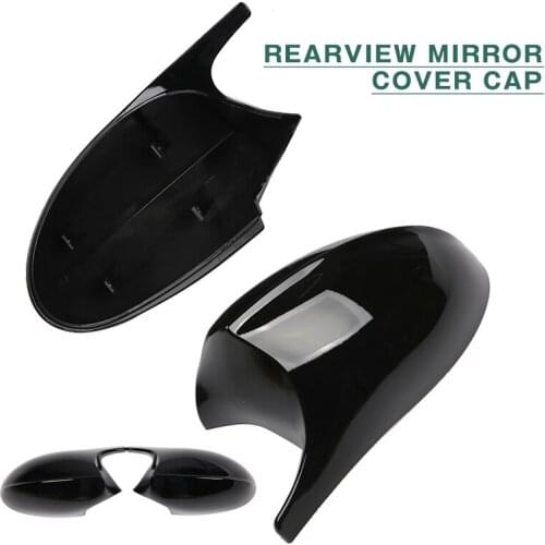 Mayitr 2pcs Mirror Cap Housing Left + Right Car Side Door Rearview Side Mirror Cover Cap For BMW E90 E91 2005-2007 E92 E93 06-09