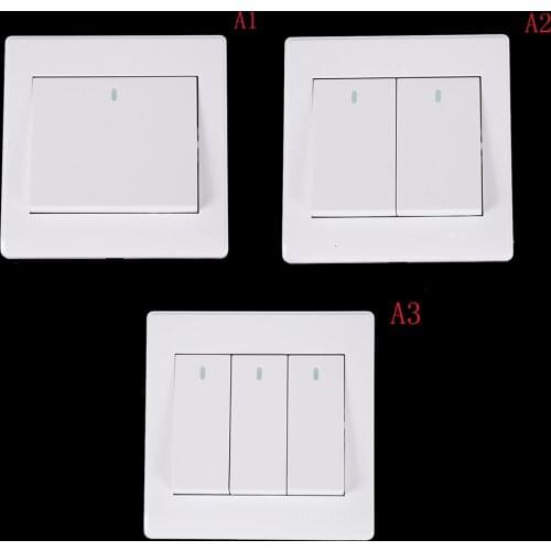 New 1PCS 86 Wall Panel Remote Transmitter 1 2 3 Button Sticky RF Remote Living Room Bedroom Smart Home Room