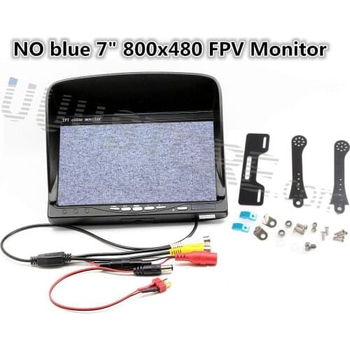 NO blue 7" FPV LCD Color 800x480 FPV Monitor Video Screen Sunhood & holder for Rc Multicopter DJI Phantom ZMR250 QAV280 QAV250