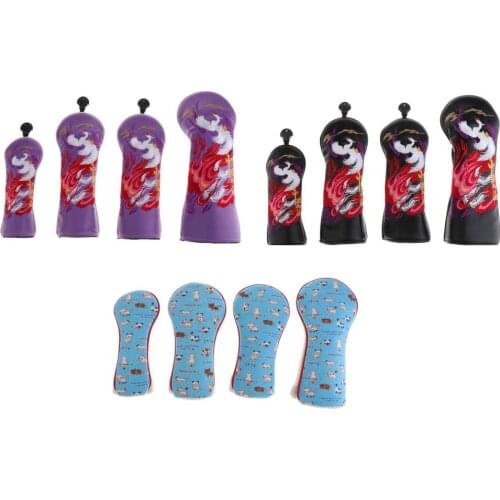 No.1 3 5 UT Plush/PU Golf Club Head Covers Fairway Mallet Woods Irons Woods & Driver Headcovers Golf Putter Headcover Protector