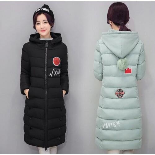 New Fashion 2020 Winter Women Jacket Thick hooded Parka Long Slim Fur Ball Wadded Jacket Female Padded Coats Mujer LX840