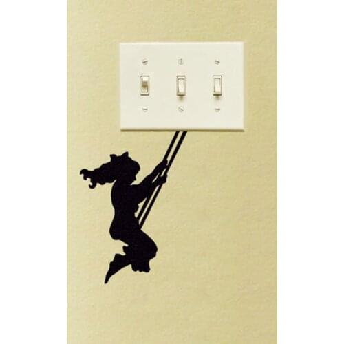 New Design Casual PVC Series Light Switch Fabric Sticker Helping Hands Wall Decal Climbing Wall Home Decoration Accessories