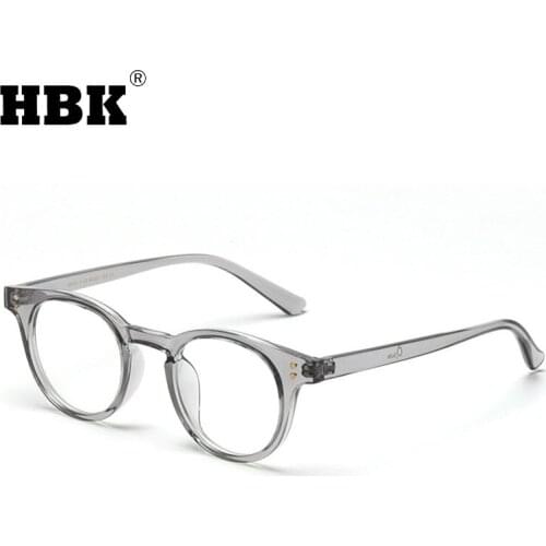 HBK Vintage Small Round Blue Light Blocking Glasses Frame Women Men Classic Computer Game Eyewear Reading Proteceive V400