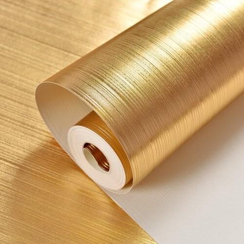 Drawbench Solid Color Texture Mini Stripe Wallpaper for wall Rolls Gold glitter vinyl 3d Wall paper Roll Papel Wallcovering