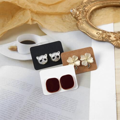 Wholesale Free Shipping 600pcs/lot Kraft Earring Card ACCEPT Custom ORDER Will Add Cost Extra Packing Jewelry Display