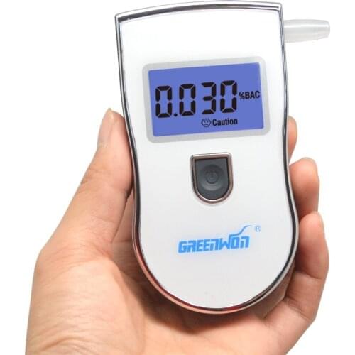 Professional Police Digital Breath Alcohol Tester Breathalyzer AT818-white Free shipping