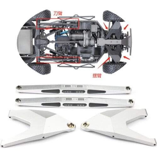 Aluminum alloy Front And Rear Lower Suspension Arms OP Swing Arm Pull Rod For RC Car 1/7 TRAXXAS UDR Refitting Upgrading Accs