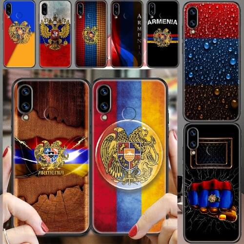 Armenia Flag Sign Phone case For Huawei Honor 6 7 8 9 10 10i 20 A C X Lite Pro Play black luxury coque pretty cover 3D shell