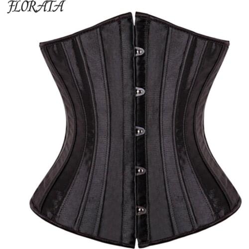 NEW Good Quality Spiral Steel Boned Corsets And Bustiers Underbust Floral Corsets Waist Trainer Cincher Body Shaper Slimming