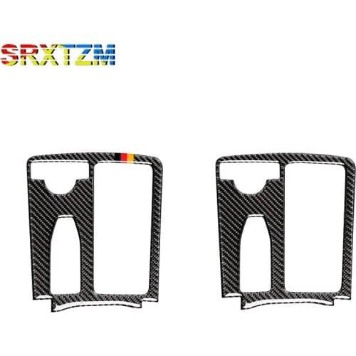 SRXTZM For Mercedes C Class E Class W204 2007-2013 W212 2010-2012 Carbon Fiber Car Interior Multimedia Handrest Panel Car Cover