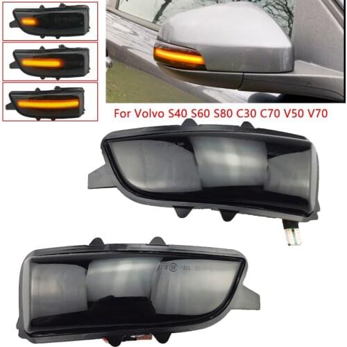 For Volvo V40 CC II V60 S60 2011-2018 S80 V70 III LED Dynamic Turn Signal Light Side Mirror Sequential Blinker Indicator Lamp