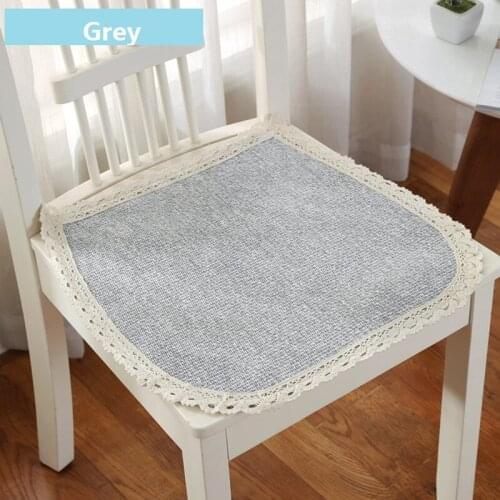 Four Seasons General Cotton Chair Cushion Soft Absorb Sweat Breathable Seat Cushion U-shaped Office Chair Lovely Lace Seat Pad