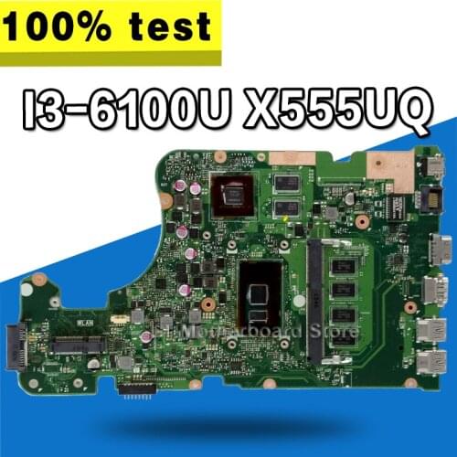 X555UQ Laptop motherboard For Asus For Asus X555UJ X555UF F555U X555UB X555UQ X555U Test original mainboard MB._4G/I3-6100U CPU