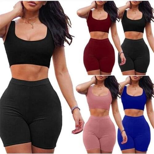 2 Piece Set Women Yoga Summer Womens Two Piece Crop Top Skirt Set Sleeveless Outfits Summer Clothes For Women Sleeveless