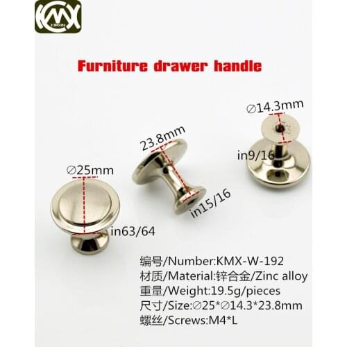 1PC D25mm KIMXIN Spot Zinc alloy circular Drawer handle Furniture household hardware accessories Surface plating sealing glaze