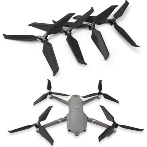 2 Pairs 100% Carbon Fiber Three-blade 8743 propeller folding Low Noise propellers for DJI mavic 2 pro/zoom drone Accessories
