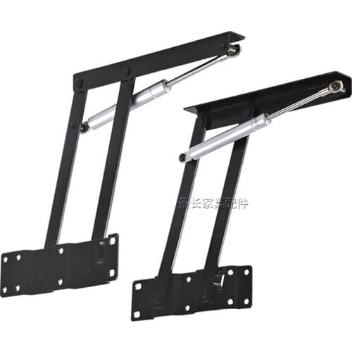 2pcs Folding Spring Tea Table Hinge Furniture Lift Up Top Mechanism Hardware Lifting Rack Shelf For Coffee ComputerTable