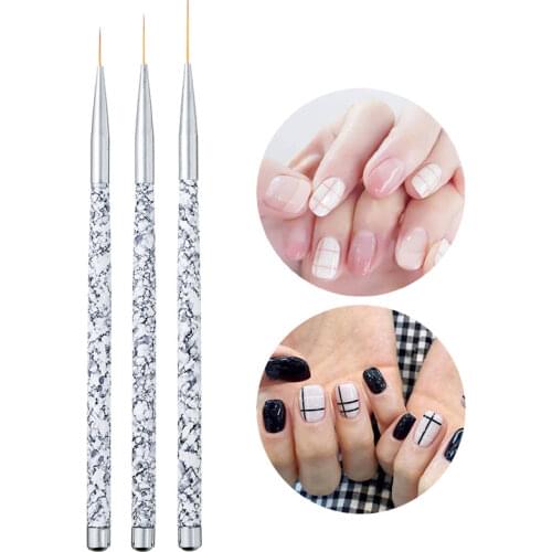 1 Pc UV Gel Drawing Painting Nail Liner Brush Acrylic Nail Pen 4 Styles Nylon Hair Nail Art DIY Tools