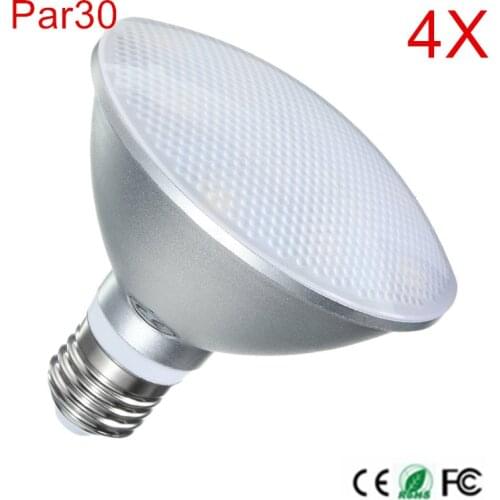 4PCS High quality E27 Par30 Led Spot Lamp 12W Led Bulb AC85-265V AC110V/220V High luminous E27 Ceiling light Led Spotlight