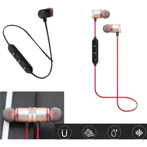 5.0 Wireless Bluetooth Earphone Portable Neckband Stereo Headphones Mini Mobile Sport Earbuds Headset With Mic For All Phone