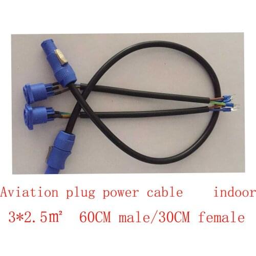 Aviation plug power cable 3*2.5 square 60CM 30CM indoor P2 P2.5 P3 P3.91 P4 P4.81 Full Color Outdoor Indoor Rental LED Display