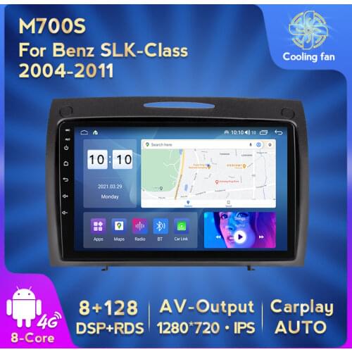 IPS HD 1280*720 Android 11 Car GPS Navigation DVD Multimedia Player For Benz SLK-Class 2004-2011 4G WIFI AV Output Carplay AUTO