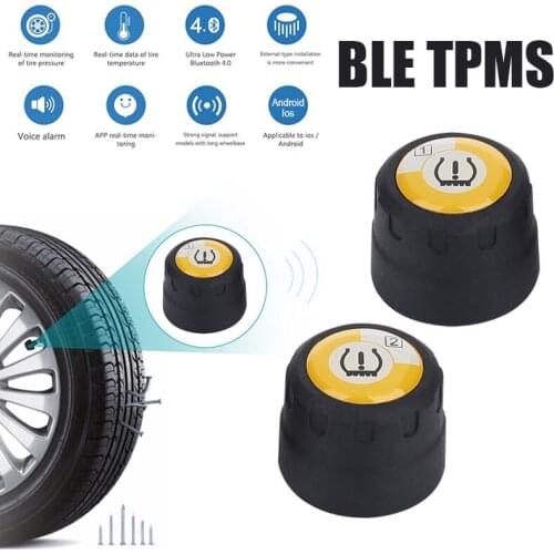 Wireless Bluetooth 4.0 Motorcycle Tire Pressure Monitoring System Universal Bluetooth Black TPMS Phone for Android IOS
