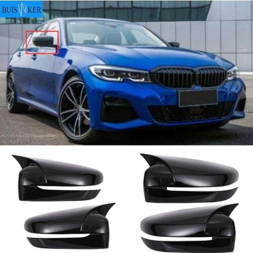 2Pcs Car Rearview Mirror Cover Cap Side Mirrors Housing Covers For BMW 2020 new 3 Series 325li G28 G20
