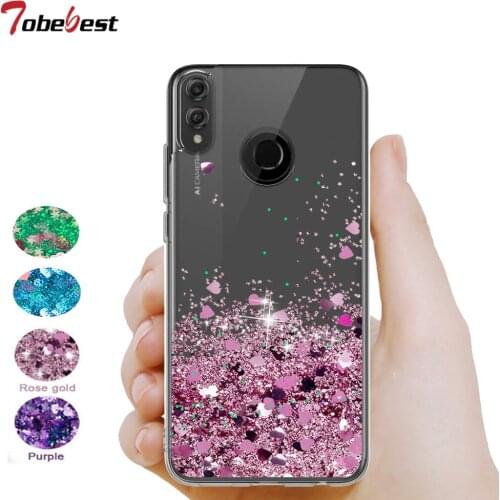 Dynamic Quicksand Liquid Glitter Case For Huawei Honor 10 9 8 Lite 20 Pro 8S 8X 8C 8A Y5 Y6 Y7 Y9 P smart 2018 2019 Cover