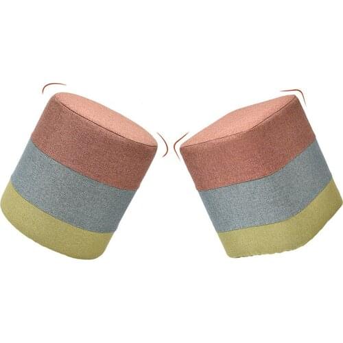 Wooden Living Room Sofa Stool Multifunction Household Change Shoe Bench Cloth Seat Washable Solid Wood Low Stool Dressing Stool