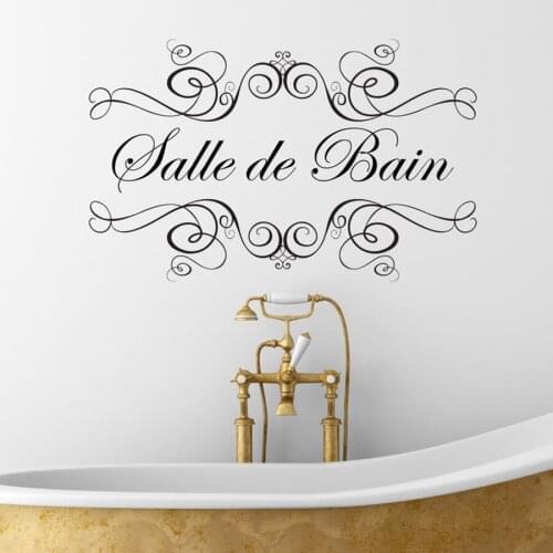 Design Bathroom Shower Room Home Decoration Wall Art Salle De Bain French Wall Stickers Offer Vinyl Wall Stickers
