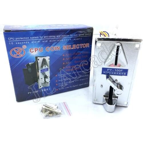 100f electronic coin acceptor CPU comparison coin selector multiple mechanism Arcade panel Led coin acceptor