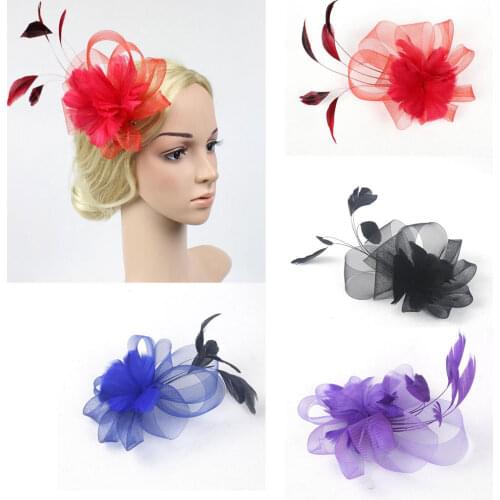 Wedding Bridal Ladies Day Prom Feather Fascinator Hair Clip Headpiece Decoration