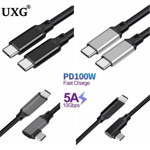 3m 5M 1M USB-C To C Cable 5A E-MARK PD100W USB 3.1 Gen2 10Gbps 4K 60Hz Video Nylon Weaving Alloy Power Line For Computer Laptops