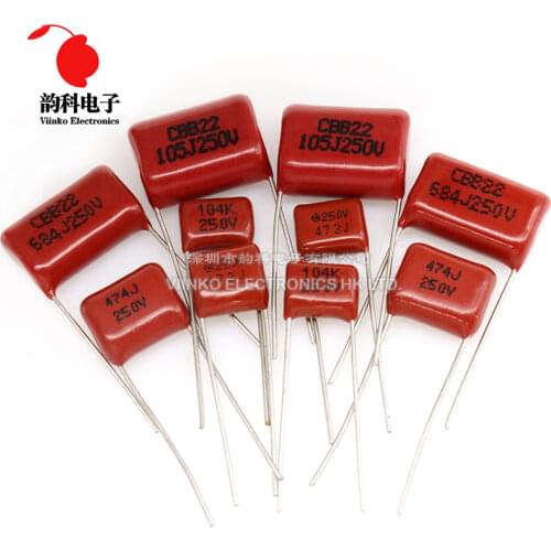 10pcs 250V 450V 106 104 473 474 684 105 225 475 J 100NF 47NF 470NF 680NF 10UF 0.1UF 0.047UF 0.68UF 1UF 2.2UF 4.7UF CBB capacitor