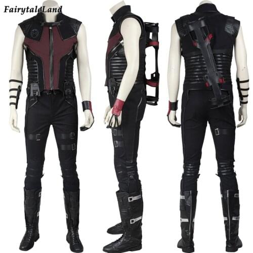 Superhero Team Cosplay Costume Hawk Clint Barton Fashion Clothes Fancy Halloween Carnival Outfit Full Set With Boots