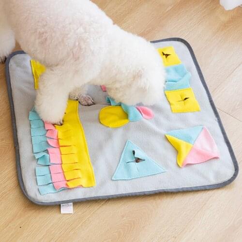 Pet Sniffing Mat Washable Dog Cat Smell Training Pad Consume Energy Puzzle Pet Toys Puppy Dog Release Stress Training Blanket