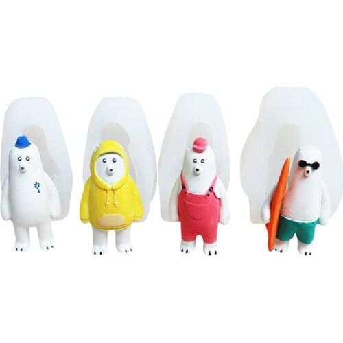 Fashion Icelandic Bear Fondant Silicone Mold Epoxy mold cake decoration