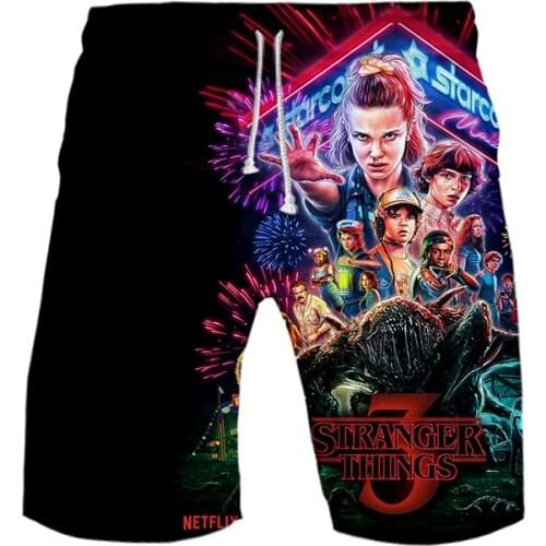 2020 New Stranger Things shorts men/women Horror TV series Stranger Thing 3D summer trend shorts popular casual Sport shorts