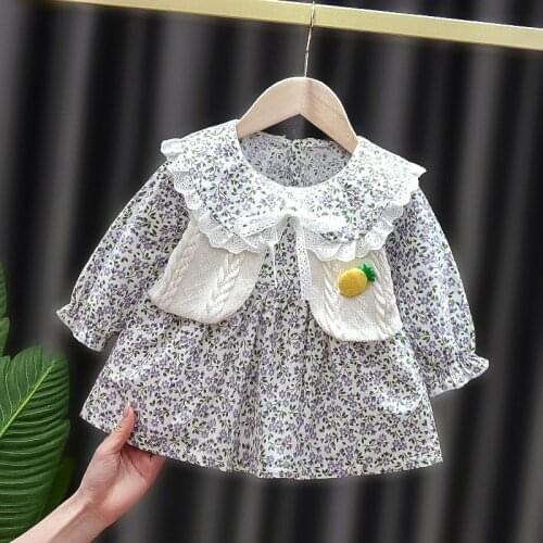 Menoea Baby Girl Dresses Spring Autumn Cute 1st Birthday Girl Baby Princess Party Vestidos Long Sleeve Infant Ruffles Clothes