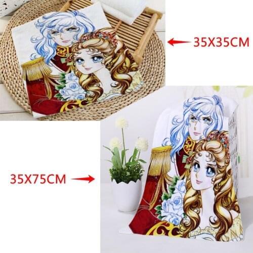 Custom The Rose of Versailles 35x75cm Face Towels Facecloth Microfiber Washcloth Quick drying Sports Towel