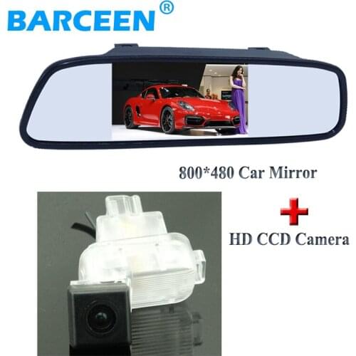 Wire car rear parking camera ccd image sensor +plastic shell car reserve monitor 4.3" lcd screen for Mazda 6 (2014~2015)/ATENZA