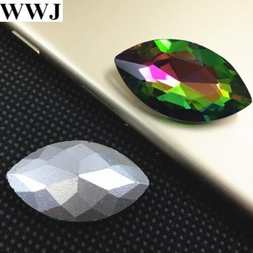 Rainbow Color Navette Fancy Stone Horse Eye Glass Crystal For Jewelry Making3x6mm4x8mm5x10mm 7x15mm9x18mm,13x27mm,17x32mm