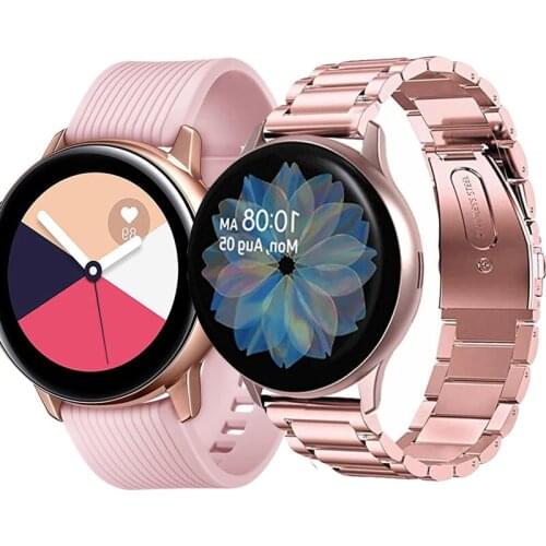 20mm Silicone Strap For Samsung Galaxy Watch 3 41mm 42mm Active 2 44mm 40mm Garmin venu Vivoactive 3 Band For Huami Amazfit Bip