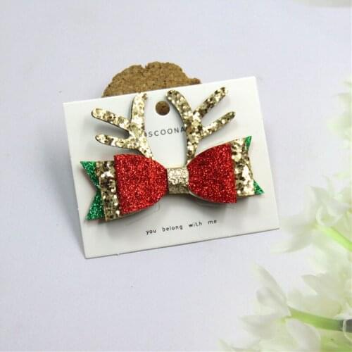 1PCS Lovely Deer Bow Select Elastic Bands For Baby Barrette Girls Novelty Hairpin Pink Clips Scrunchy Kids Hair Accessories 2021