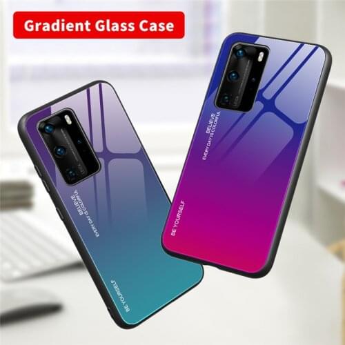 Luxury Gradient Phone Glass Case For Huawei P Smart Plus Y9 Y9S 2019 Z 2020 Honor 10I 8A V20 30 V30 8X 9X 20 Pro 10 Lite CASES